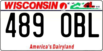WI license plate 489OBL