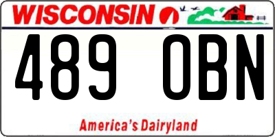 WI license plate 489OBN