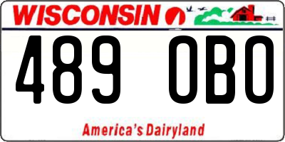 WI license plate 489OBO