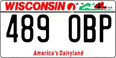 WI license plate 489OBP