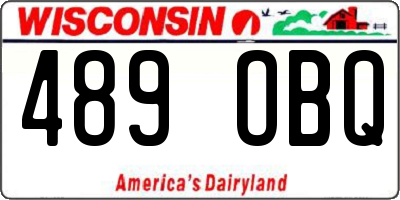 WI license plate 489OBQ