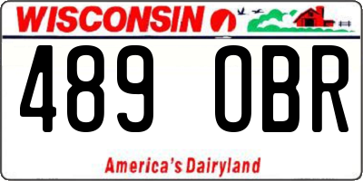 WI license plate 489OBR