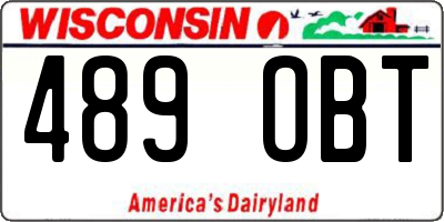 WI license plate 489OBT