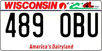 WI license plate 489OBU