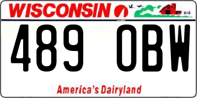 WI license plate 489OBW