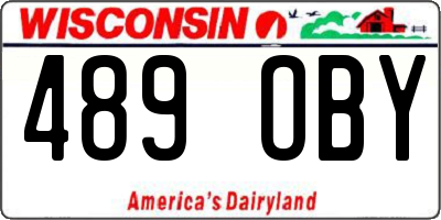 WI license plate 489OBY