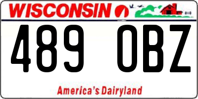 WI license plate 489OBZ
