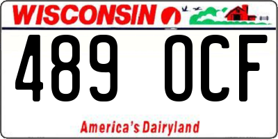 WI license plate 489OCF