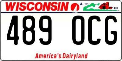 WI license plate 489OCG