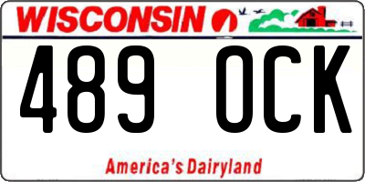 WI license plate 489OCK