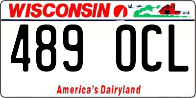 WI license plate 489OCL