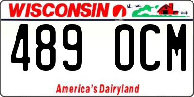 WI license plate 489OCM