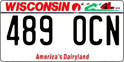 WI license plate 489OCN