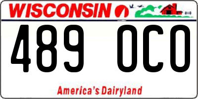 WI license plate 489OCO