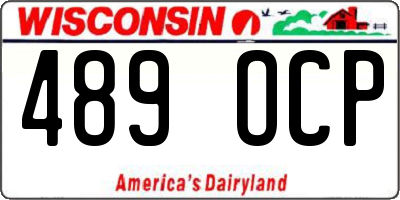 WI license plate 489OCP