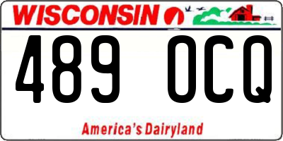 WI license plate 489OCQ