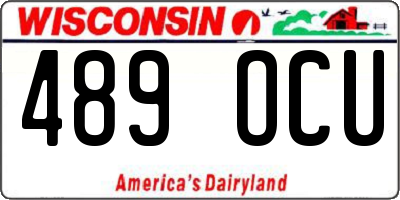 WI license plate 489OCU