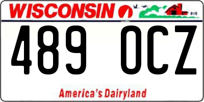WI license plate 489OCZ