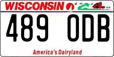 WI license plate 489ODB