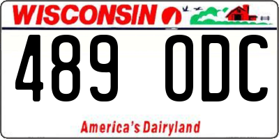 WI license plate 489ODC