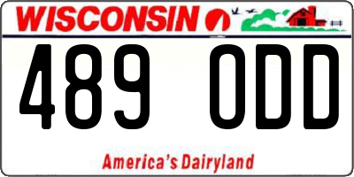WI license plate 489ODD