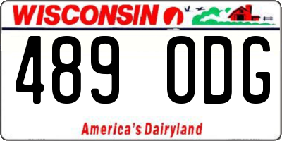 WI license plate 489ODG
