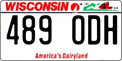 WI license plate 489ODH
