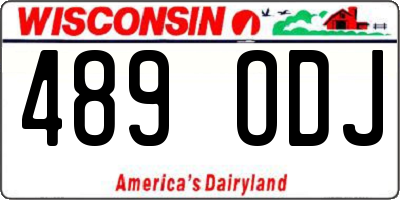 WI license plate 489ODJ