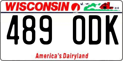 WI license plate 489ODK