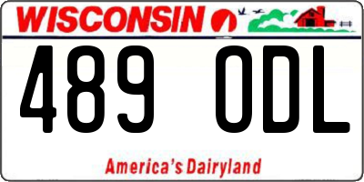 WI license plate 489ODL