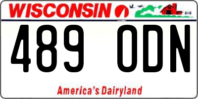 WI license plate 489ODN