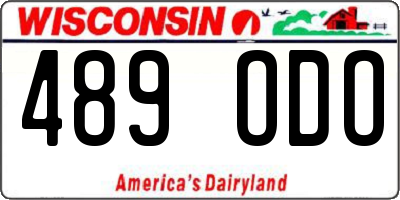 WI license plate 489ODO