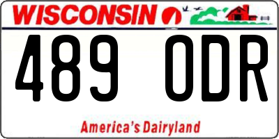 WI license plate 489ODR