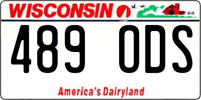 WI license plate 489ODS