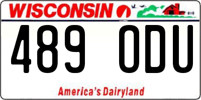 WI license plate 489ODU