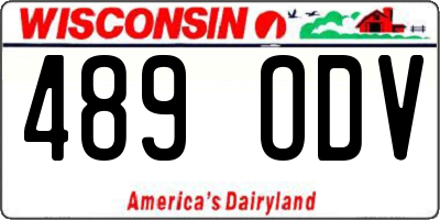 WI license plate 489ODV