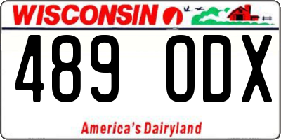 WI license plate 489ODX