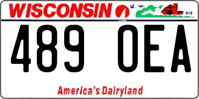 WI license plate 489OEA