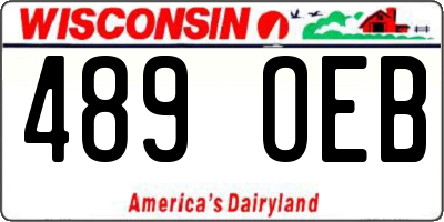 WI license plate 489OEB