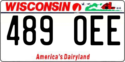 WI license plate 489OEE