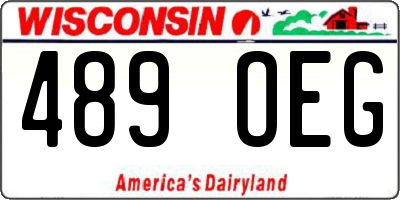 WI license plate 489OEG