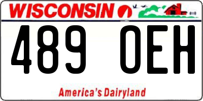 WI license plate 489OEH