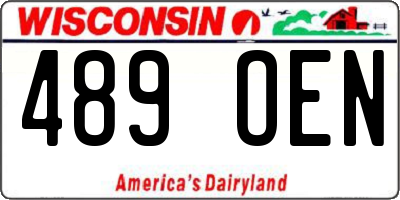 WI license plate 489OEN
