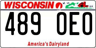 WI license plate 489OEO