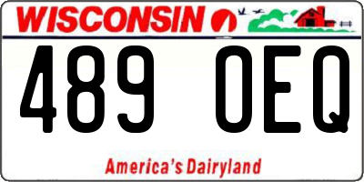 WI license plate 489OEQ
