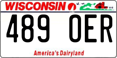 WI license plate 489OER