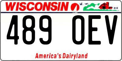 WI license plate 489OEV