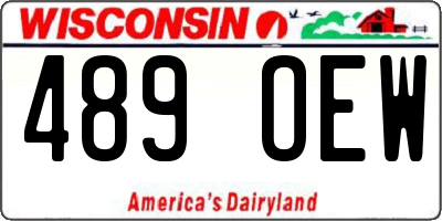 WI license plate 489OEW