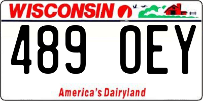 WI license plate 489OEY