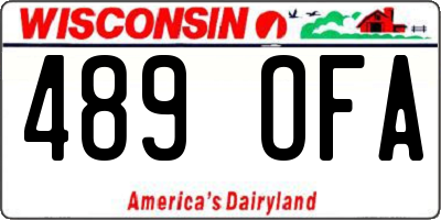 WI license plate 489OFA